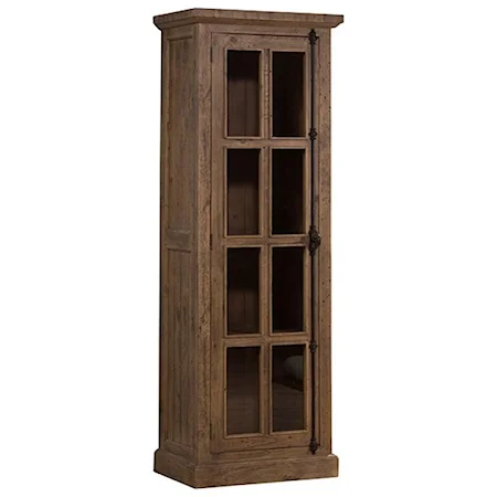 Single Door Cabinet Bookshelf with Glass Door